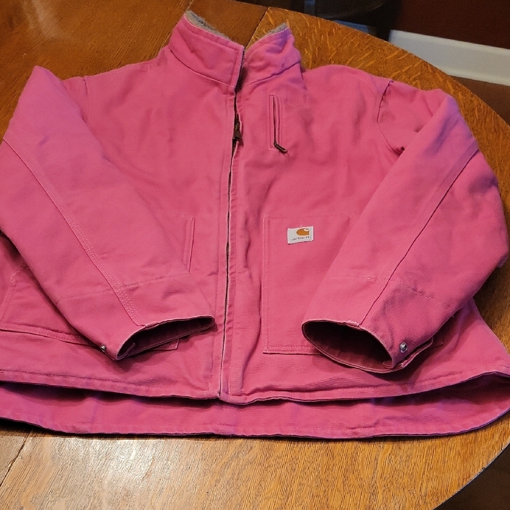 Carhartt Women's Canyon Sandstone Jacket Size XL Tulip Pink - Picture 7 of 8